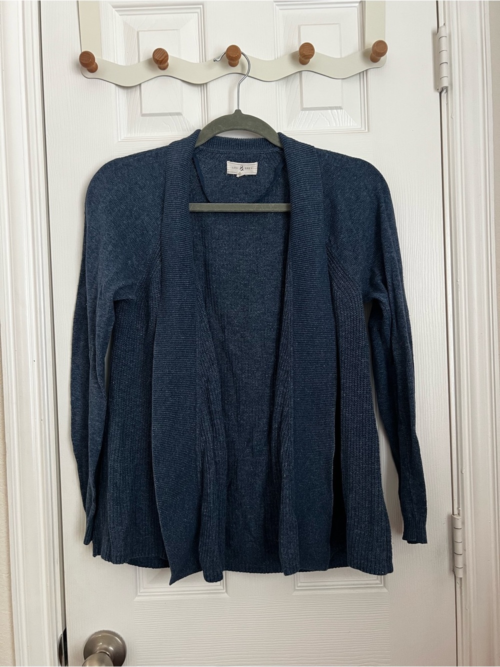 Lou & Grey Blue Cardigan Sweater, Size M